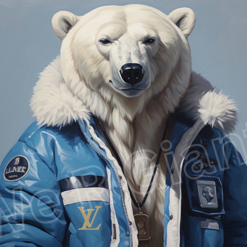 Louis Vuitton Art Chill Bear 11x14 Print Great Gift for Louis Vuitton Fans - Picture 2 of 2
